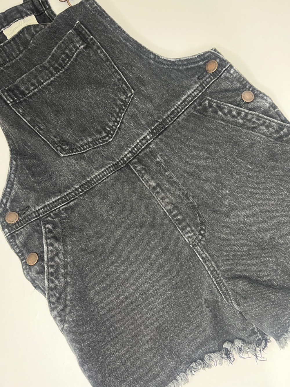 Women’s Universal Thread Black Denim Short Overalls size 2 - Picture 3 of 6